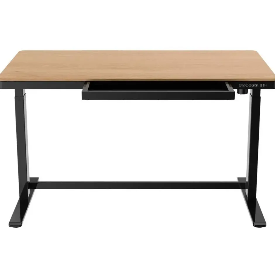 Elektrisch verstelbaar bureau / thuiswerkplek - 140x70 cm - Whitewash eiken - Z