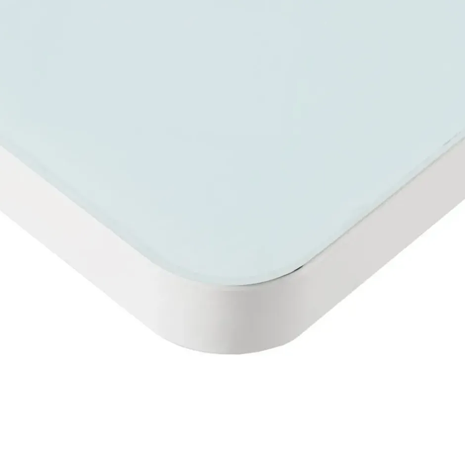 Elektrisch verstelbaar bureau / thuiswerkplek - 120x60 cm - Glas wit