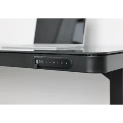 Elektrisch verstelbaar bureau / thuiswerkplek - 120x60 cm - Glas zwar