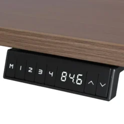 Elektrisch verstelbaar bureau - 180x80 cm - Dual motor - Zwart / Donker eiken