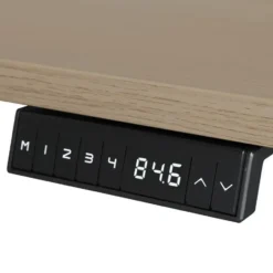 Elektrisch verstelbaar bureau - 180x80 cm - Dual motor - Zwart / Eiken