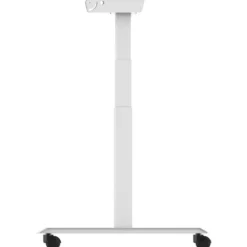 Elektrisch verstelbaar, opklapbaar en verrijdbaar bureau - 180x80 cm - Wit fram