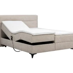 Elektrisch verstelbare boxspring Bergen 6-delig - greige - 180x200 cm