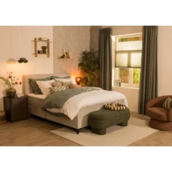 Elektrisch verstelbare boxspring Bergen 6-delig - greige - 160x210 cm