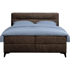 Elektrisch verstelbare boxspring Bergen 6-delig - donkerbruin - 180x210 cm