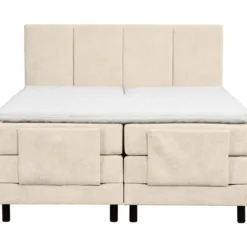Elektrisch verstelbare boxspring Trondheim - beige - 180x200 cm