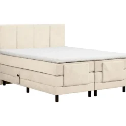 Elektrisch verstelbare boxspring Trondheim - beige - 180x200 cm
