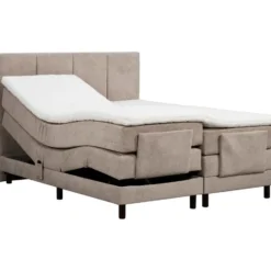 Elektrisch verstelbare boxspring Trondheim - greige - 180x200 cm