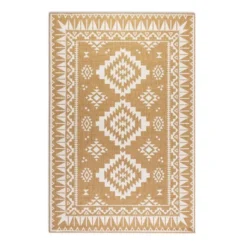 Elle Decoration Buitenkleed Gemini Dubbelzijdig Geel - 200x290 CM