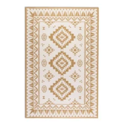 Elle Decoration Buitenkleed Gemini Dubbelzijdig Geel - 200x290 CM