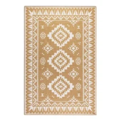 Elle Decoration Buitenkleed Gemini Dubbelzijdig Geel - 200x290 CM
