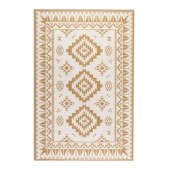 Elle Decoration Buitenkleed Gemini Dubbelzijdig Geel - 120x170 CM