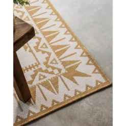 Elle Decoration Buitenkleed Gemini Dubbelzijdig Geel - 120x170 CM