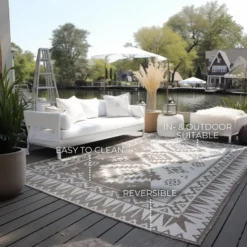 Elle Decoration Buitenkleed Gemini Dubbelzijdig Linnen - 120x170 CM