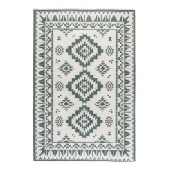 Elle Decoration Buitenkleed Gemini Dubbelzijdig Groen - 120x170 CM