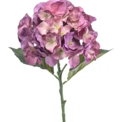 Emerald Kunstbloem hortensia tak - 50 cm - lila paars - hydrangea