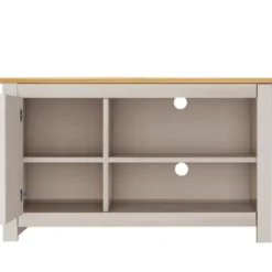 Emerald - TV-meubel met 1 deur in eiken en crème spaanplaat