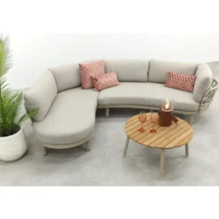 Emilia/Mindo organische rope loungeset - Latte/Beige