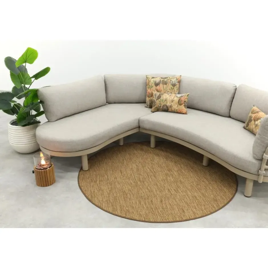 Emilia organische rope lounge hoekbank - Latte/Beige