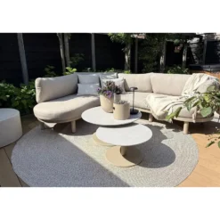 Emilia organische rope lounge hoekbank - Latte/Beige