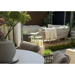 Emilia organische rope lounge hoekbank - Latte/Beige