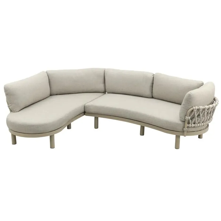 Emilia organische rope lounge hoekbank - Latte/Beige