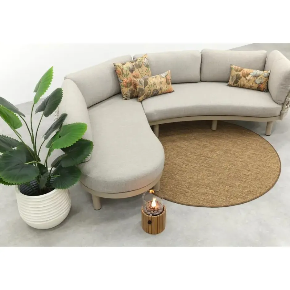 Emilia organische rope lounge hoekbank - Latte/Beige
