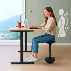 Ergonomische zit-sta kruk / wiebelkruk Ergo - Zwart