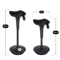 Ergonomische zit-sta kruk / wiebelkruk Ergo - Zwart