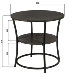 ERRO Bijzettafel Rond - O55 x H55cm - zwart