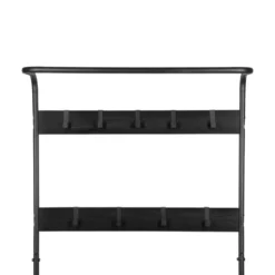 ERRO Kapstok met schoenenrek - 72x34x183cm - zwart