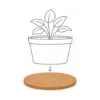 Esschert Design plantenpot onderzetter - kurk - D25 x 1 cm