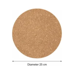 Esschert Design plantenpot onderzetter - kurk - D25 x 1 cm