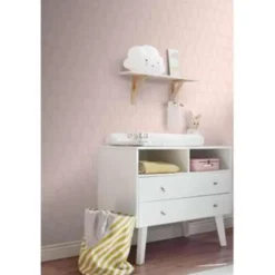 ESTAhome behang - art deco motief - roze en goud - 0.53 x 10.05 m
