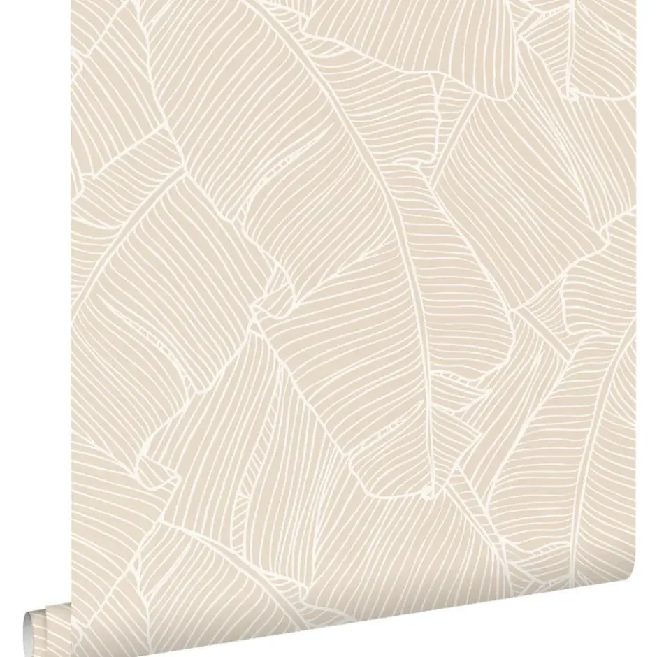 ESTAhome behang bladeren beige - 53 x 1005 cm