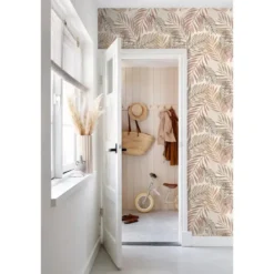 ESTAhome behang bladeren beige - 50 x 900 cm