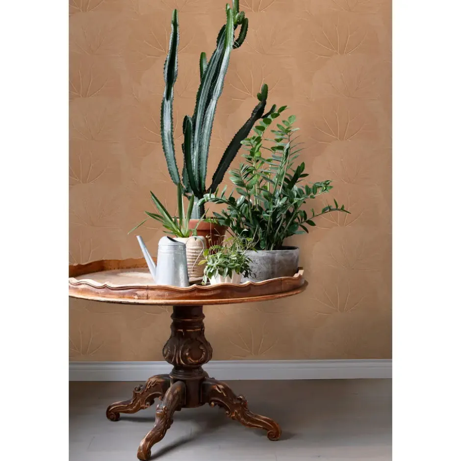 ESTAhome behang bladeren terracotta roze - 53 x 1005 cm