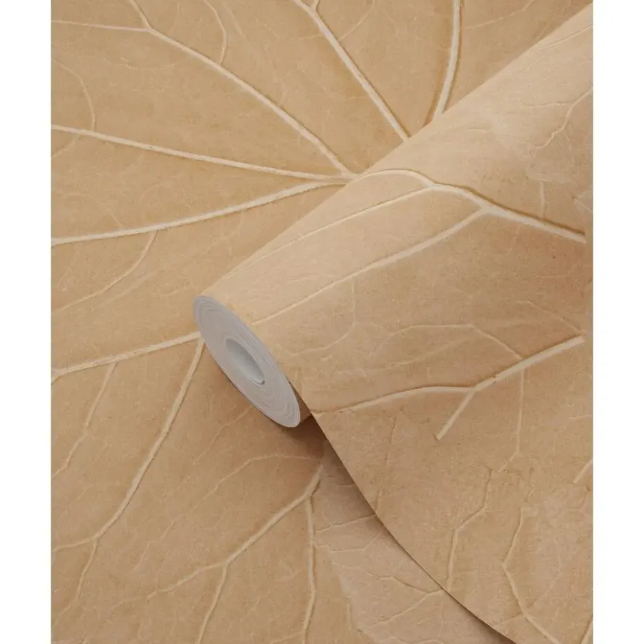 ESTAhome behang bladeren terracotta roze - 53 x 1005 cm