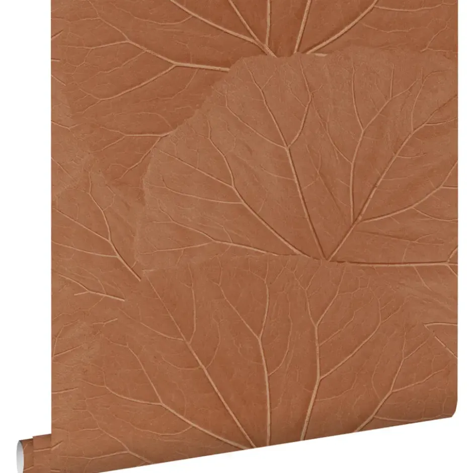 ESTAhome behang bladeren terracotta - 53 x 1005 cm