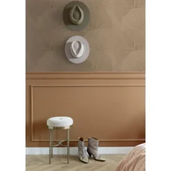 ESTAhome behang bladeren zand beige - 53 x 1005 cm