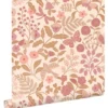 ESTAhome behang bloemen en vogels roze - 50 x 900 cm