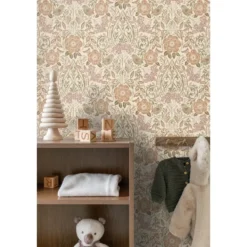 ESTAhome behang - bloemen en vogels in art nouveau stijl