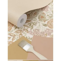 ESTAhome behang - bloemen en vogels in art nouveau stijl