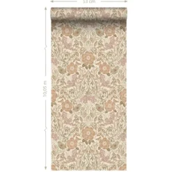 ESTAhome behang - bloemen en vogels in art nouveau stijl