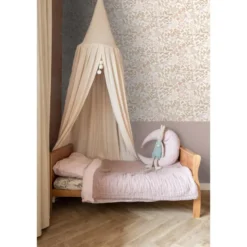 ESTAhome behang bloemen en vogels wit, beige en zacht roze - 53 x 1005 cm