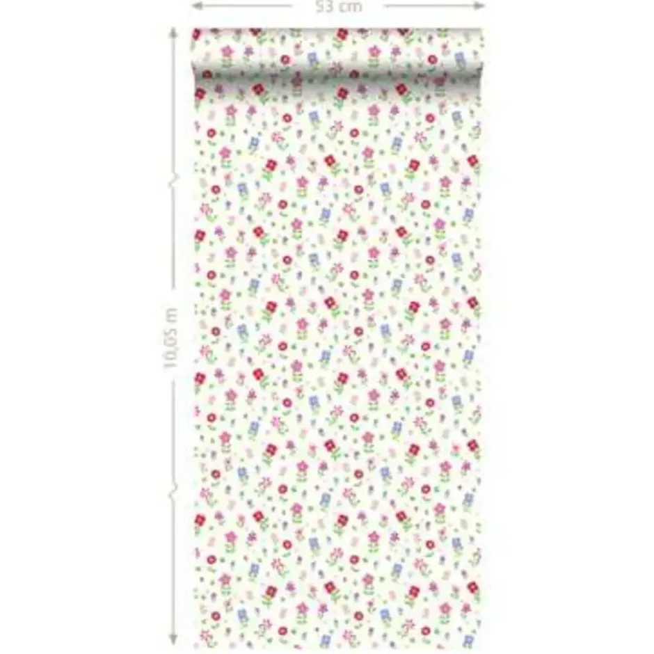 ESTAhome behang - bloemen - multicolor - 53 cm x 10,05 m