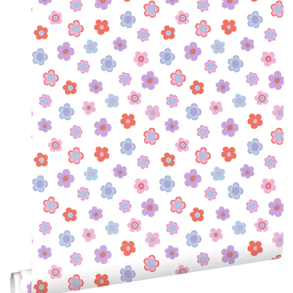 ESTAhome behang bloemetjes meerkleurig - 50 x 900 cm