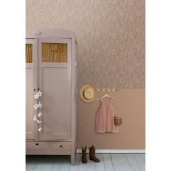 ESTAhome behang bloemetjes terracotta roze - 53 x 1005 cm