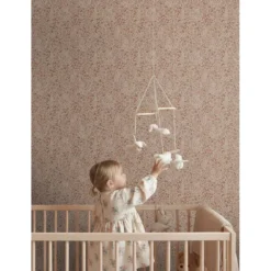 ESTAhome behang bloemetjes terracotta roze - 53 x 1005 cm