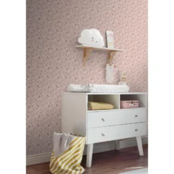 ESTAhome behang bloemetjes zacht roze - 53 x 1005 cm